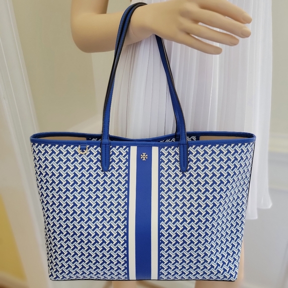 Tory Burch Handbags - ⚠️LAST 1⚠️ Tory Burch Tile T Link Tote Blue